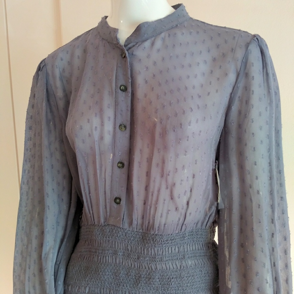 Free People Crystal Clear Button Down Blouse